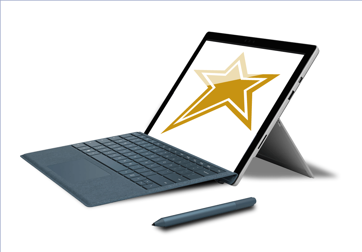 Laptop with NAEP star icon.