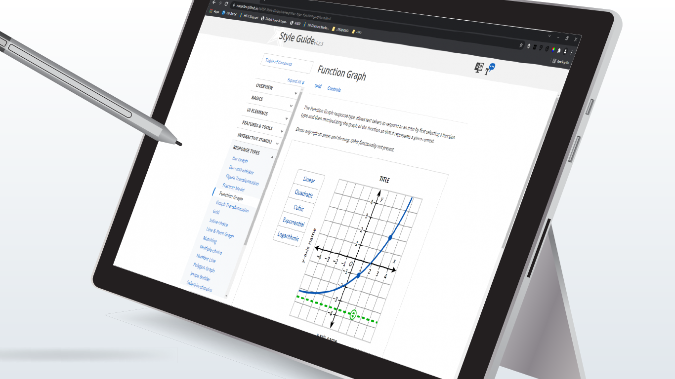 Image of the NAEP Style Guide on a monitor.