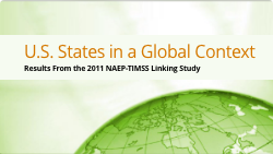U.S. States in a Global Context: Results from the 2011 NAEP-TIMSS Linking Study. Green globe. 