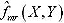 f hat sub lowercase mr of vector X and vector Y